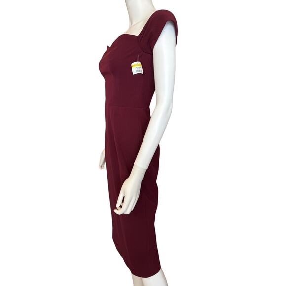 New ~ DRESS THE POPULATION ~ Women's Bailey Off-The-Shoulder Dress Size S - Picture 6 of 10